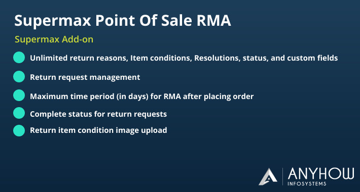 Supermax Magento 2 Point of Sale RMA